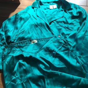 100% Silk Vintage Victoria’s Secret Pajama Set